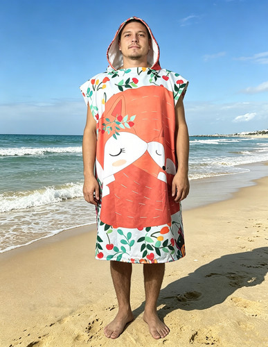 Unisex strandponcho badetuch - strandponcho,